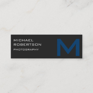 Tarjeta de presentación para fotógrafo de monogram