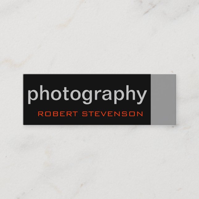 Tarjeta de presentación para fotógrafo negro de pi (Anverso)