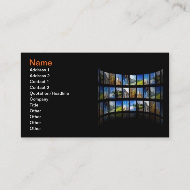 Tarjeta de presentación para fotoperiodistas (Anverso)