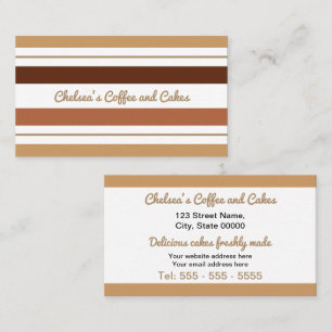 Tarjeta de presentación para franjas de café y cho