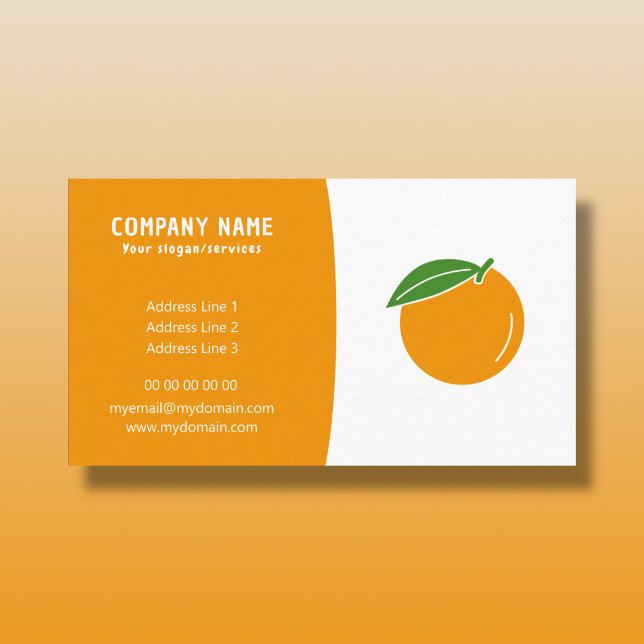 Tarjeta de presentación para fruta naranja (Orange Fruit Business Card)
