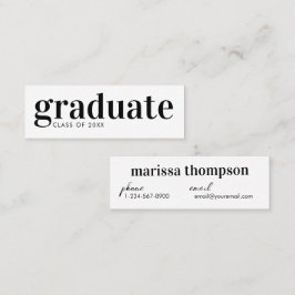 Tarjeta de presentación para graduados de Invitaci