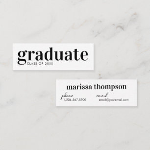 Tarjeta de presentación para graduados de Invitaci