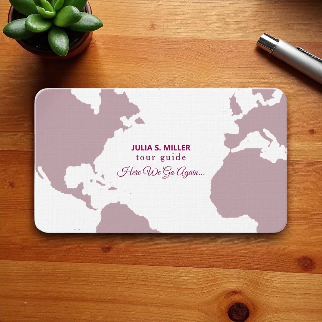 Tarjeta de presentación para guía turística elegan (Subido por el creador)