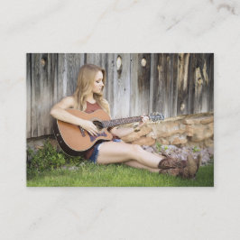 Tarjeta de presentación para guitarra o lección de