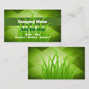 Tarjeta de presentación para jardín de césped