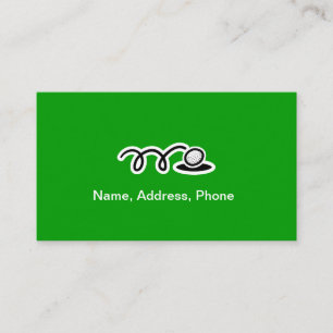 Tarjeta de presentación para jugadores de golf y e