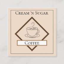 Tarjeta de presentación para la cafetería minimali