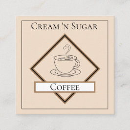 Tarjeta de presentación para la cafetería minimali