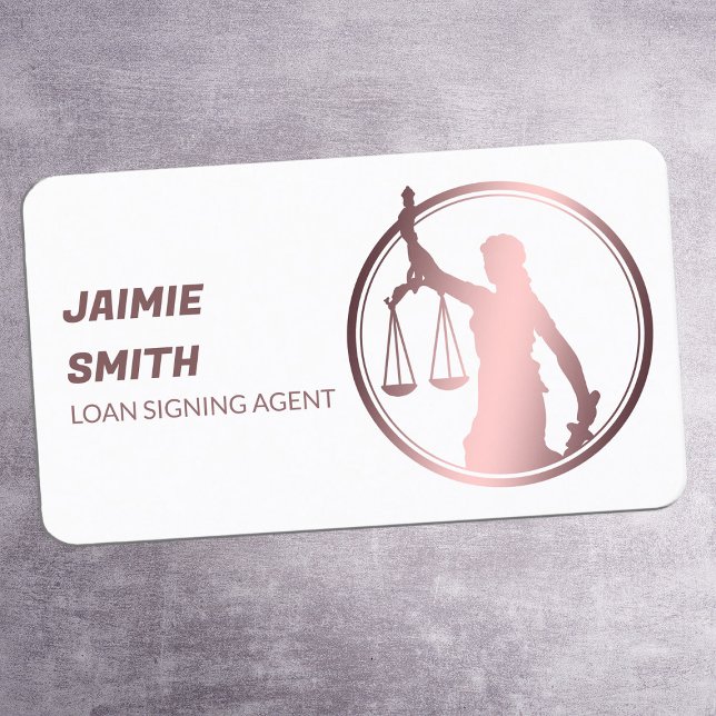 Tarjeta de presentación para la firma de préstamos (Notary Public Loan Signing Business Cards)