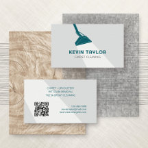 Tarjeta de presentación para la limpieza de alfomb