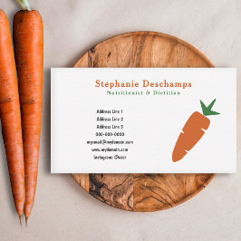 Tarjeta de presentación para la Nutricionista y la