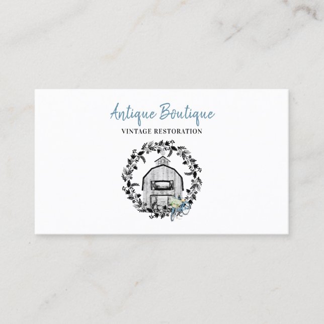 Tarjeta de presentación para la restauración de an (Anverso)