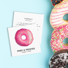 Tarjeta de presentación para la tienda de donut fr