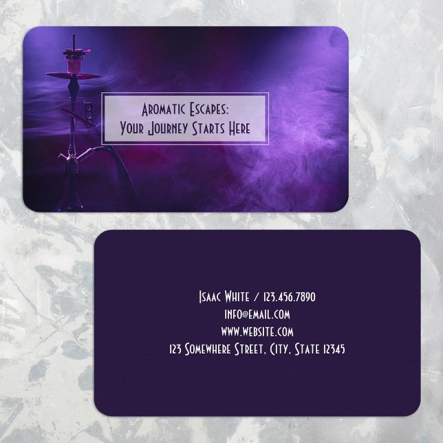 Tarjeta de presentación para la tienda de fumadore (Smoke Shop Business Cards)