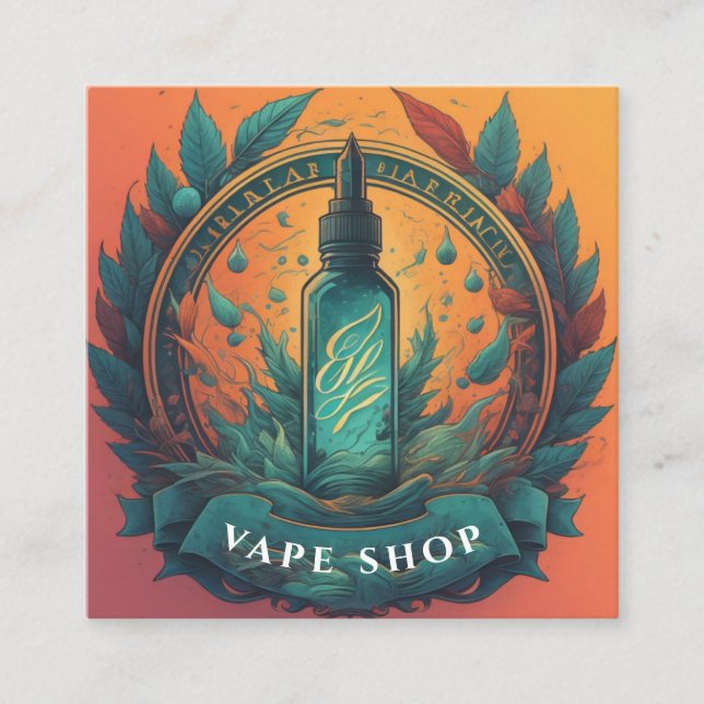 Tarjeta de presentación para la tienda de Vape con (Anverso)