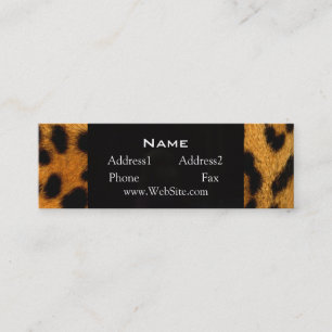 Tarjeta de presentación para leopardo de impresi