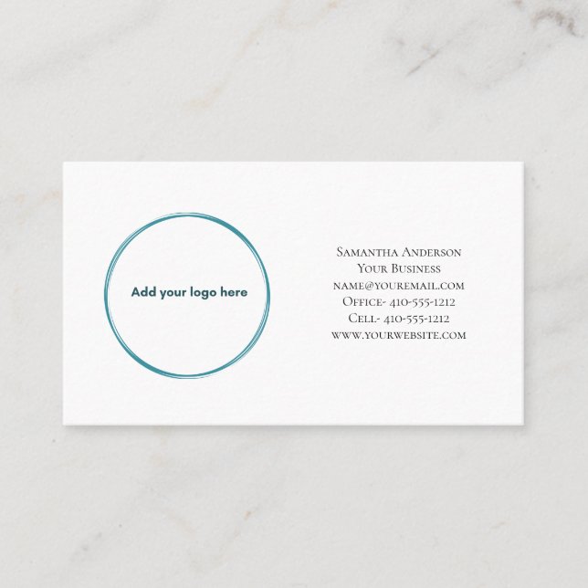 Tarjeta de presentación para medios sociales con l (Anverso)