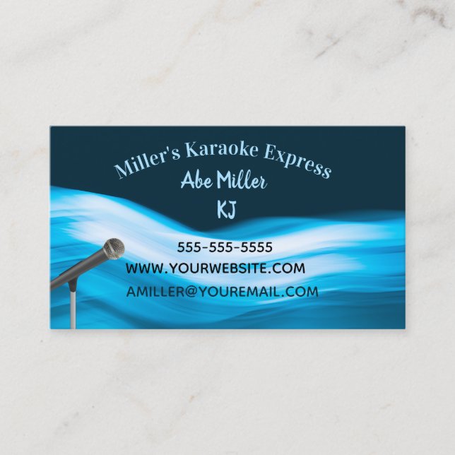 Tarjeta de presentación para micrófono de jockey d (Anverso)