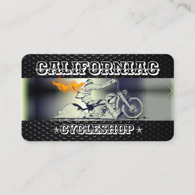 Tarjeta de presentación para motocicletas elegante (Anverso)