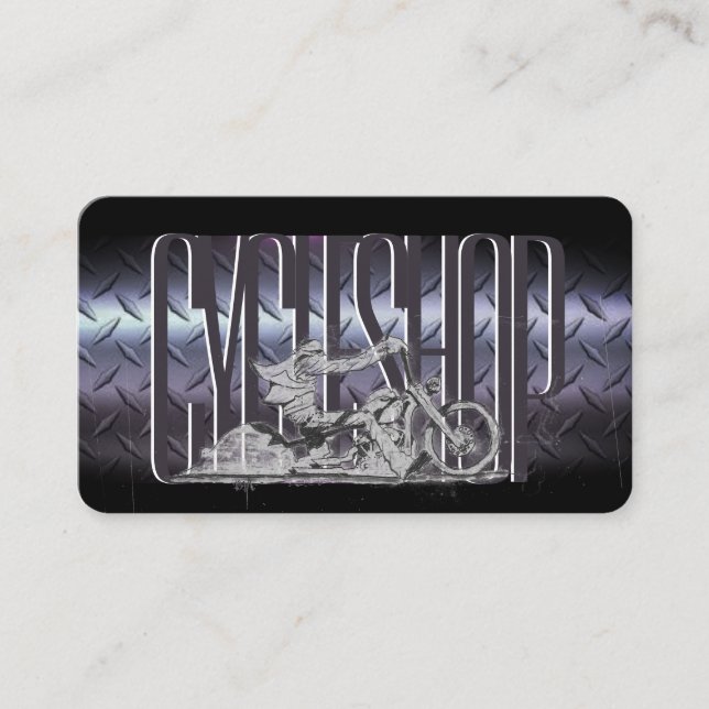 Tarjeta de presentación para motocicletas elegante (Anverso)