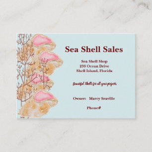 Tarjeta de presentación para Ocean Shell Shop
