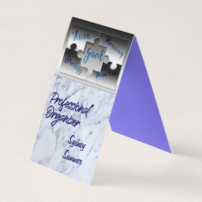 Tarjeta de presentación para organizador profesion (Reverso)