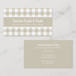 Tarjeta de presentación para panadería de color be