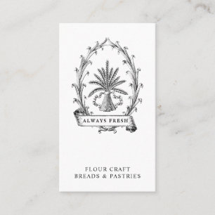 Tarjeta de presentación para panadería de pan de g