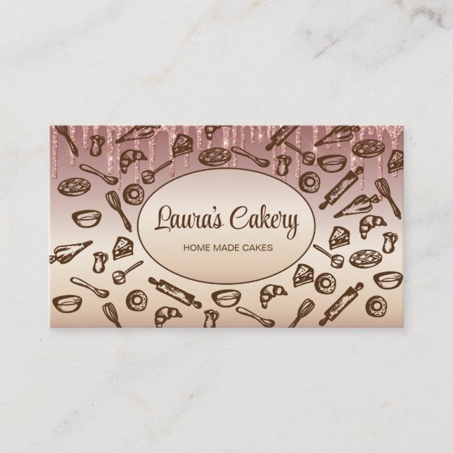Tarjeta de presentación para panadería Utensil y c (Anverso)