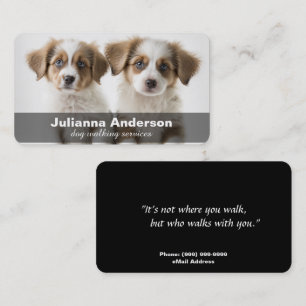 Tarjeta de presentación para paseos de perros / se