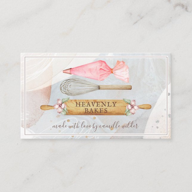 Tarjeta de presentación para pastelería Pastry Che (Anverso)