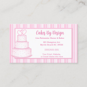 Tarjeta de presentación para pasteles bodas