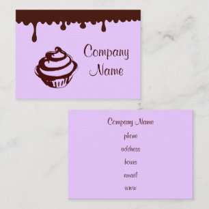 Tarjeta de presentación para pasteles de chocolate