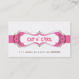 Tarjeta de presentación para pasteles, pasteles y 