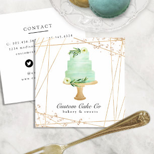 Tarjeta de presentación para pasteles personalizad