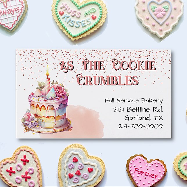 Tarjeta de presentación para pasteles y Purpurinas (Subido por el creador)