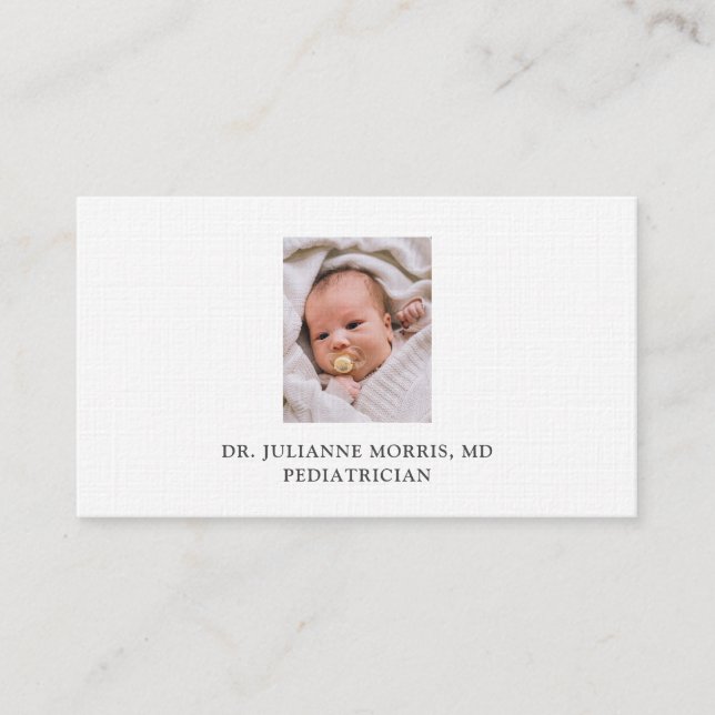Tarjeta de presentación para pediatras (Anverso)