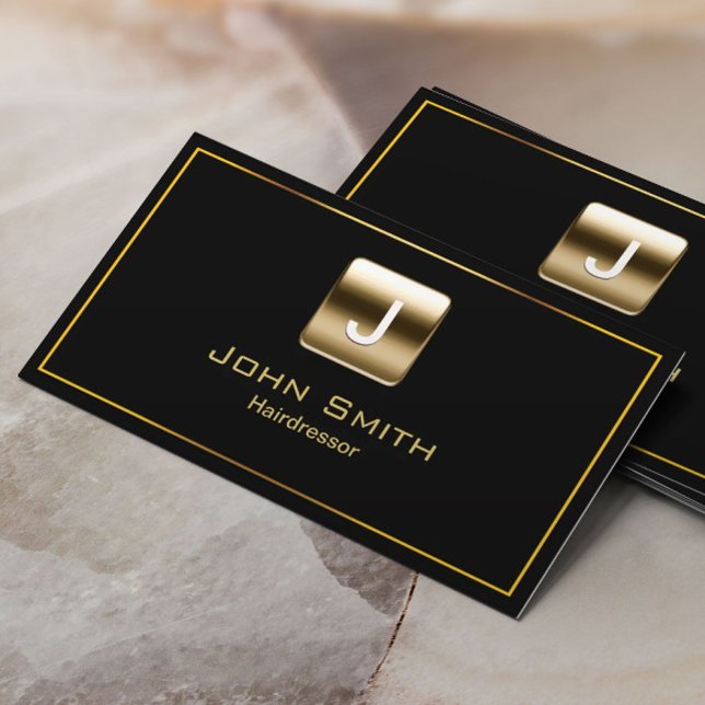 Tarjeta de presentación para peluquería Dark Royal (Subido por el creador)