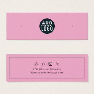 Tarjeta de presentación para pendientes con logoti