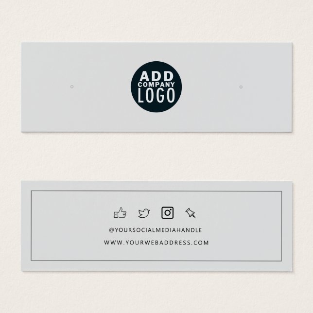 Tarjeta de presentación para pendientes de estudio (Anverso y reverso)