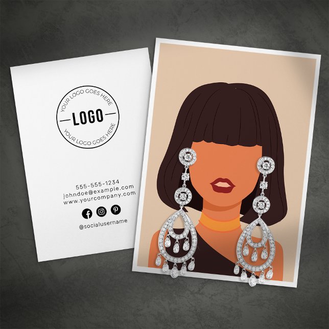 Tarjeta de presentación para pendientes elegantes  (Subido por el creador)