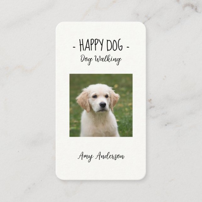 - Tarjeta de presentación para perros "Happy Dog" (Anverso)