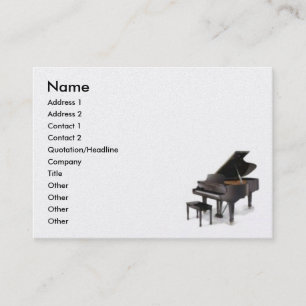 Tarjeta de presentación para piano