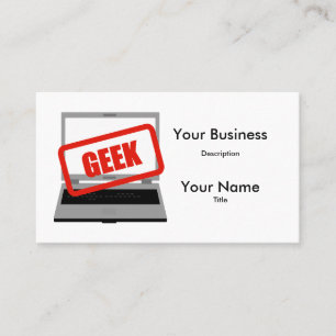 Tarjeta de presentación para portátiles Geek Compu