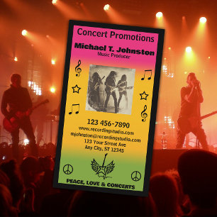 Tarjeta de presentación para productores de música