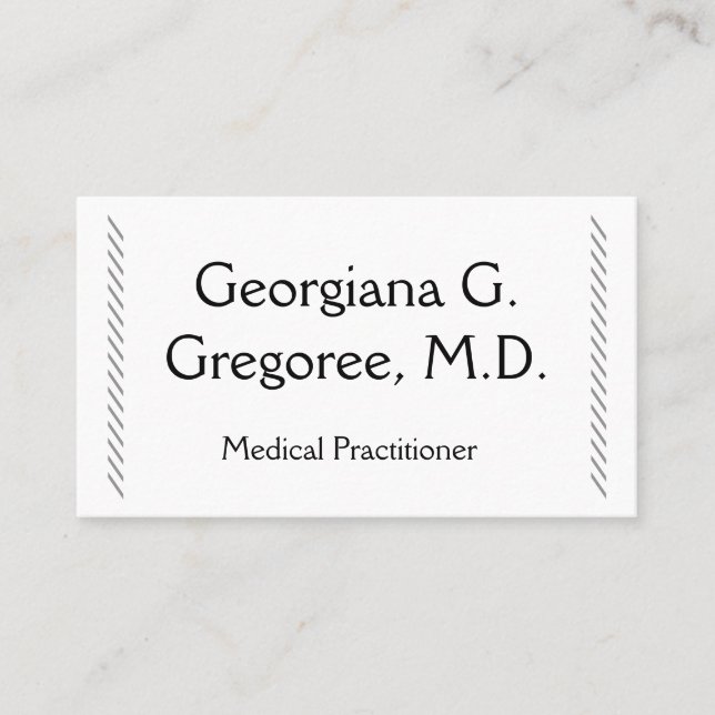 Tarjeta de presentación para profesionales médicos (Anverso)