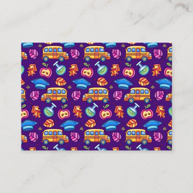 Tarjeta de presentación para profesores (Anverso)