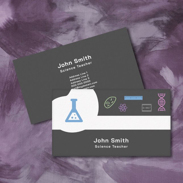 Tarjeta de presentación para profesores de ciencia (Science Teacher Business Card)