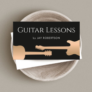 Tarjeta de presentación para profesores de guitarr